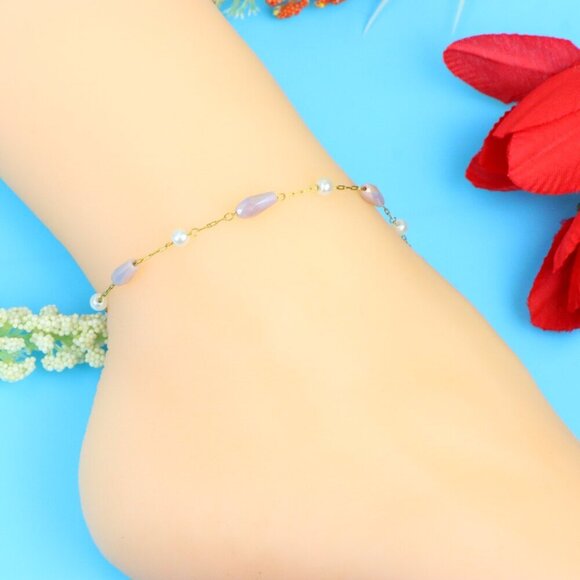 Elegant Handmade Anklet – Perfect for Women & Girls | Ideal Gift Option, DYC1433 - Picture 1 of 8